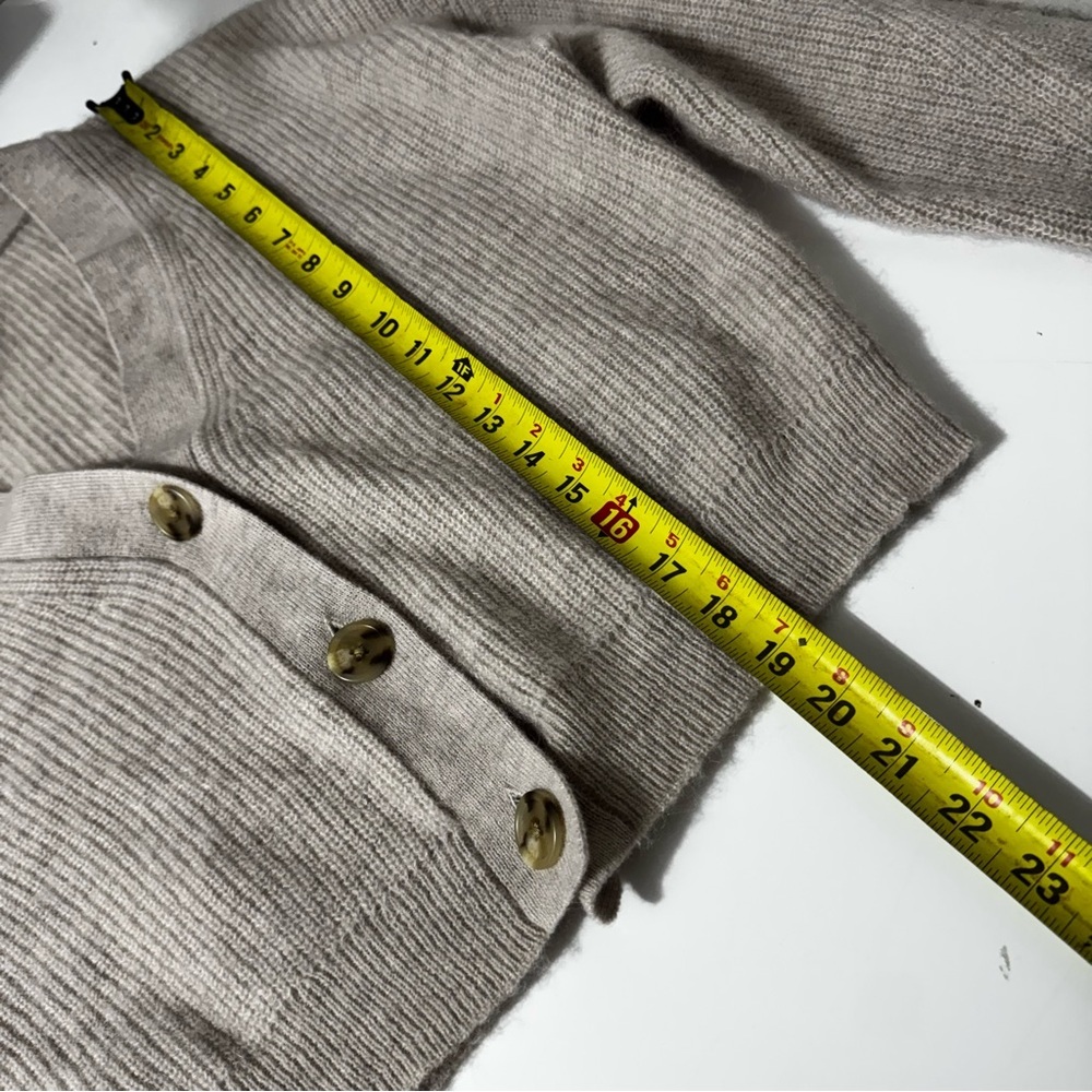 J. Crew light gray alpaca/wool blend cottagecore Cardigan Sweater - Picture 6 of 6